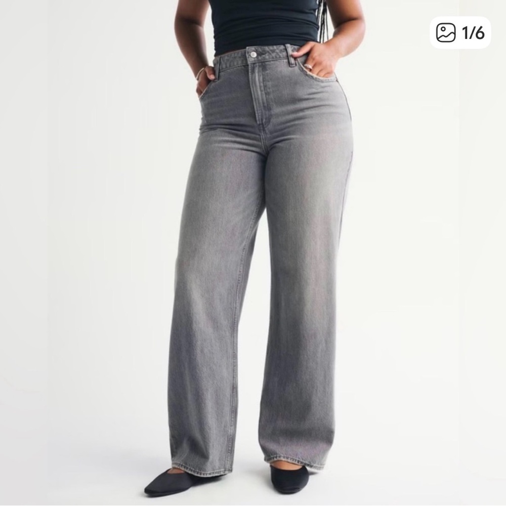 Abercrombie loose high rise jeans